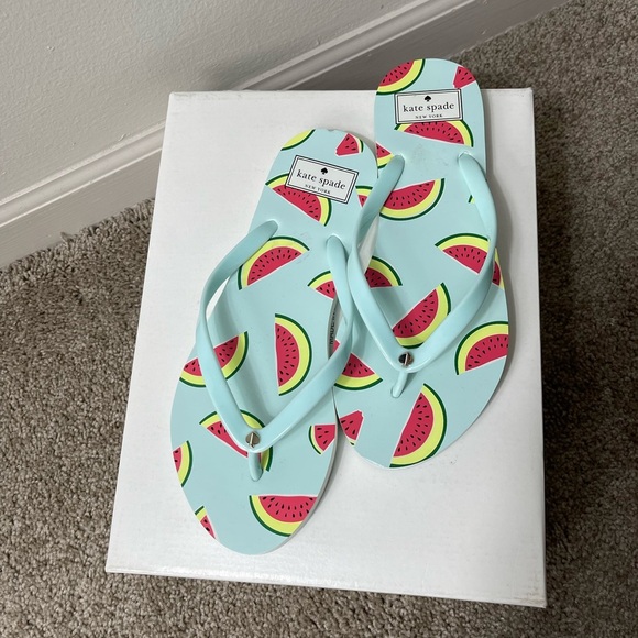kate spade Shoes - Kate Spade Flip Flops Watermelon Size 9-10